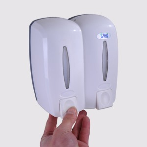 Wall-mounted soap dispenser single and double head soap dispenser plastic soap dispenser multi-function manual press soap dispenser X-2279